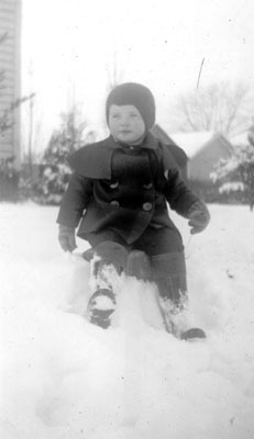 Joellen playing in the snow.