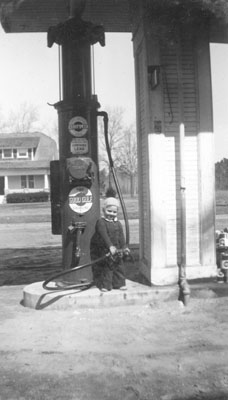 The old gas pumps at the store.